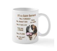 CafePress Saint Bernard FAQ Mug 11 oz Mug | 11 oz (325 ml) Ceramic Coffee Mug