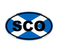 CafePress Scotland Flag Sticker Oval Bumper Sticker, Euro Oval Car Decal