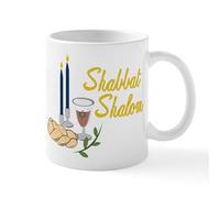 CafePress Shabbat Shalom Mug 11 oz (325 ml) Ceramic Coffee Mug