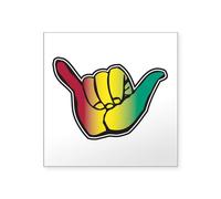 CafePress Shaka Sticker Square Bumper Sticker Car Decal