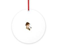 CafePress Sherlock Holmes 4" Round MDF Wood Ornament