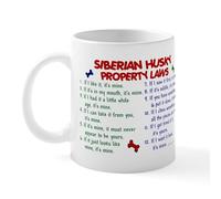 CafePress Siberian Husky Property Laws 2 Mug 11 oz (325 ml) Ceramic Coffee Mug