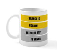 CafePress Silence is Golden Mug 11 oz Mug | 11 oz (325 ml) Ceramic Coffee Mug