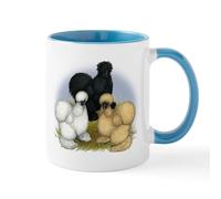 CafePress Silkie Chicken Trio Mug 11 oz (325 ml) Ceramic Coffee Mug