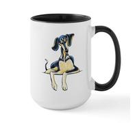 CafePress Smooth Saluki Emil Mugs 15 oz (444 ml) Ceramic Coffee Mug