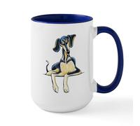CafePress Smooth Saluki Emil Mugs 15 oz (444 ml) Ceramic Coffee Mug