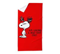 CafePress Snoopy Bad Ear Day Large Novelty Printed Beach Towel 30"x60"