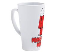 CafePress Snoopy Black and White 17 oz Latte Mug