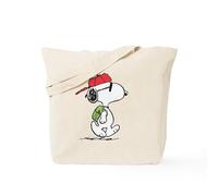 CafePress SNOOPY Joe Cool Natural Canvas Tote Bag, Reusable Shopping Bag