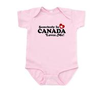 CafePress - Somebody in Canada Loves Me Infant Bodysuit - Cute Infant Bodysuit Baby Romper Petal Pink