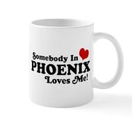 CafePress Somebody in Phoenix Loves Me Mug 11 oz (325 ml) Ceramic Coffee Mug