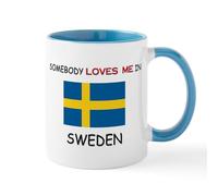 CafePress Somebody Loves Me in Sweden Mug 11 oz (325 ml) Ceramic Coffee Mug
