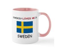 CafePress Somebody Loves Me in Sweden Mug 11 oz (325 ml) Ceramic Coffee Mug