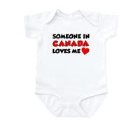 CafePress - Someone in Canada Loves Me Infant Bodysuit - Cute Infant Bodysuit Baby Romper Cloud White