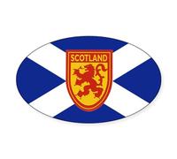 CafePress St. Andrew's Cross Rampant Lion Sticker Oval Bumper Sticker, Euro Oval Car Decal