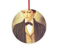 CafePress St. Dominic Savio 4" Round MDF Wood Ornament