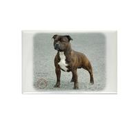 CafePress Staffordshire Bull Terrier 9F23 14 Rectangle Magne Rectangle Magnet, 2"x3" Refrigerator Magnet