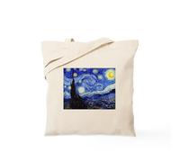 CafePress Starry Night By Vincent Van Gogh Tote Bag Natural Canvas Tote Bag, Reusable Shopping Bag