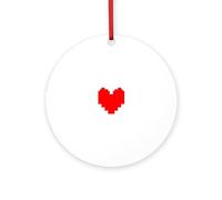 CafePress Stay Determined Undertale 4" Round MDF Wood Ornament