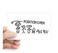 CafePress Stick Figure Family Man Position Open Sticker (Rec Rectangle Bumper Sticker Car Decal