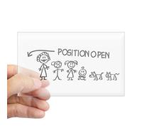 CafePress Stick Figure Family Man Position Open Sticker (Rec Rectangle Bumper Sticker Car Decal