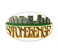 CafePress Stonehenge Rectangle Sticker Oval Bumper Sticker, Euro Oval Car Decal