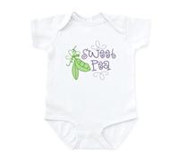 CafePress - Sweet Pea Infant Bodysuit - Cute Infant Bodysuit Baby Romper Cloud White