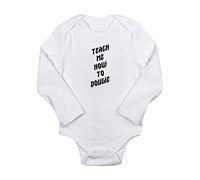 CafePress TEACH ME HOW TO DOUGIE Body Suit Cute Long Sleeve Infant Bodysuit Baby Romper
