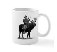 CafePress Teddy Roosevelt Riding A Bull Moose Mugs 11 oz (325 ml) Ceramic Coffee Mug