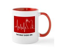CafePress The Beat Goes On Post Heart Attack Mugs 11 oz (325 ml) Ceramic Coffee Mug