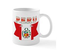 CafePress The Flag of Peru Ribbon Mug 11 oz (325 ml) Ceramic Coffee Mug