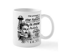 CafePress The Future is Teslas Mug 11 oz (325 ml) Ceramic Coffee Mug