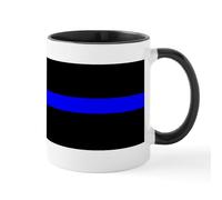 CafePress The Thin Blue Line Mug 11 oz (325 ml) Ceramic Coffee Mug