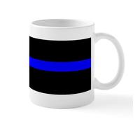 CafePress The Thin Blue Line Mug 11 oz (325 ml) Ceramic Coffee Mug