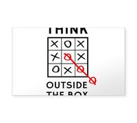 CafePress Think Outside The Box Sticker Rectangle Bumper Sticker Car Decal