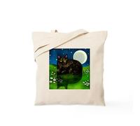 CafePress TORTOISESHELL CAT Moon Fl Copy Tote Bag Natural Canvas Tote Bag, Reusable Shopping Bag