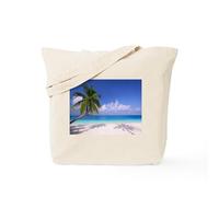 CafePress Tropical Beach Tote Bag Natural Canvas Tote Bag, Reusable Shopping Bag