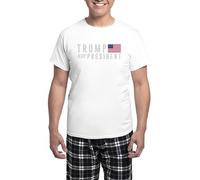 CafePress Trump Is My President Men's Light Pajamas Men's Novelty Pyjama Set, Comfortable PJ Sleepwear