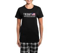 CafePress Trump Is My President Women's Dark Pajamas Womens Novelty Cotton Pyjama Set, Comfortable PJ Sleepwear