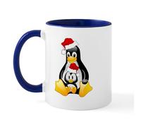 CafePress Tux, The Christmas Penguins Mug 11 oz (325 ml) Ceramic Coffee Mug