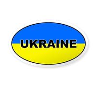 CafePress Ukraine Flag Sticker Oval Bumper Sticker, Euro Oval Car Decal