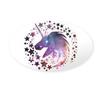 CafePress Unicorn Universe Sticker Oval Bumper Sticker, Euro Oval Car Decal