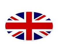 CafePress Union Jack Flag Of The United Kingd Oval Bumper Sticker, Euro Oval Car Decal