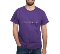 CafePress Veni Vidi Vici Dark T Shirt Men's Traditional Fit Dark Casual Tshirt Purple