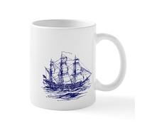 CafePress Vintage Clipper Ship Mug 11 oz (325 ml) Ceramic Coffee Mug