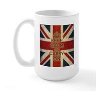 CafePress Vintage Keep Calm and Carry On Large Mug 15 oz (444 ml) Ceramic Coffee Mug