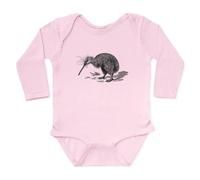 CafePress Vintage Kiwi Bird New Zealand Birds Blac Body Suit Cute Long Sleeve Infant Bodysuit Baby Romper