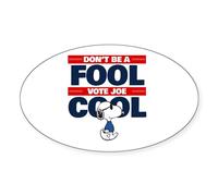 CafePress Vote Joe Cool Sticker Oval Bumper Sticker, Euro Oval Car Decal