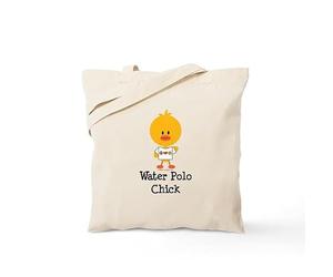 CafePress Water Polo Chick Tote Bag Natural Canvas Tote Bag, Reusable Shopping Bag