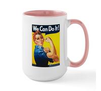 CafePress We Can Do It, Rosie The Riveter Mugs 15 oz (444 ml) Ceramic Coffee Mug